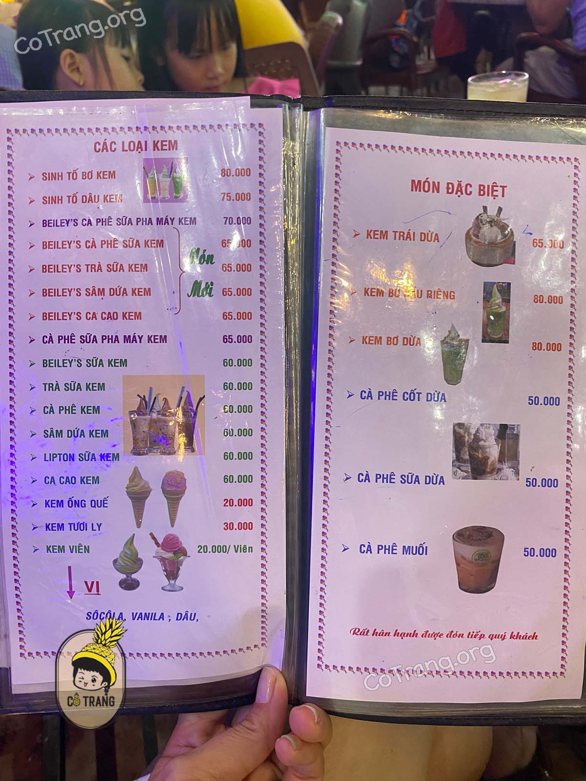 Menu và Món Ăn tại Cafe 360 - Vũng Tàu