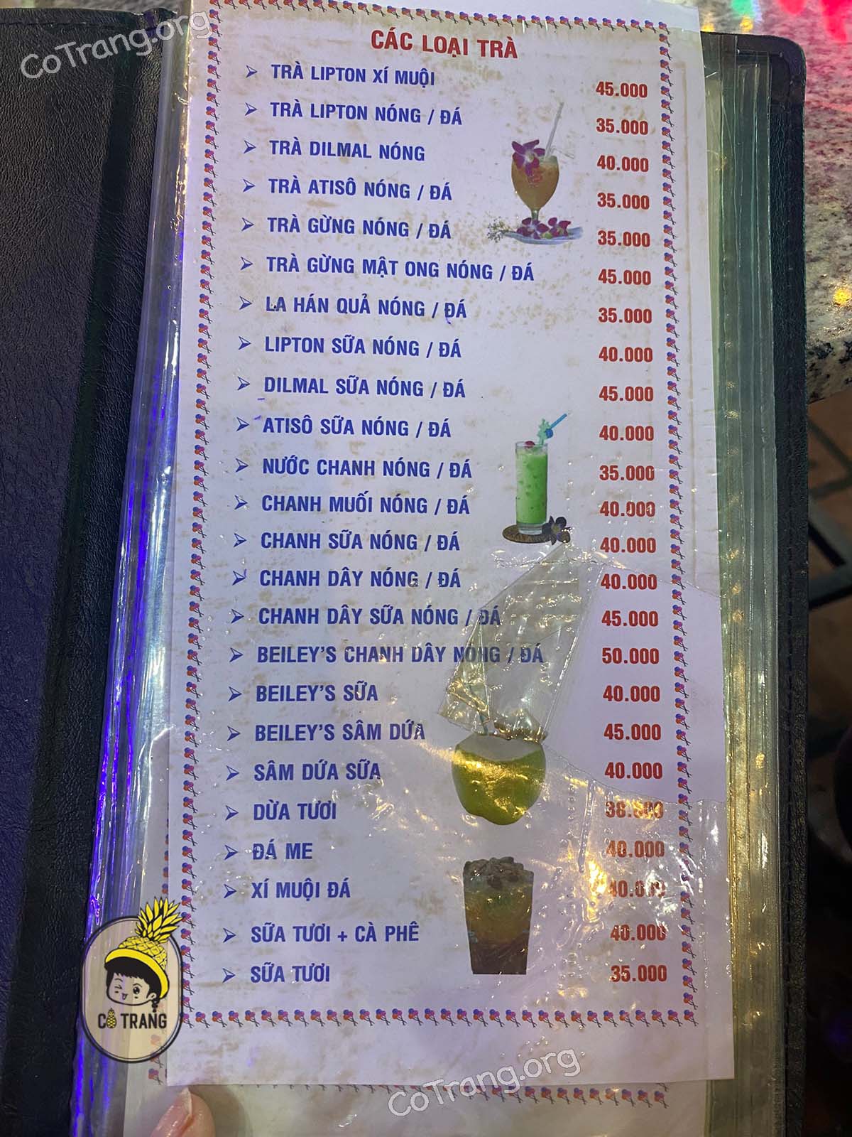 Menu và Món Ăn tại Cafe 360 - Vũng Tàu