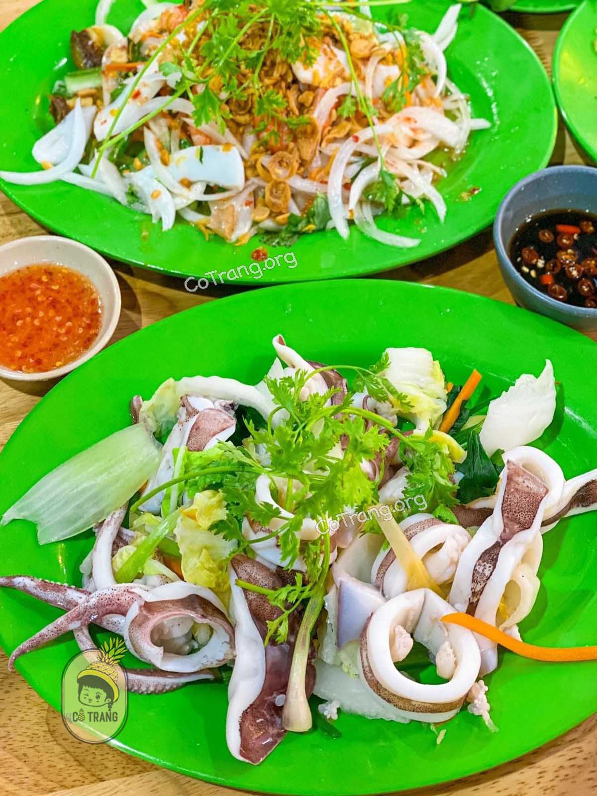 Menu thức ăn tại Hải Sản Thanh Sương Nha Trang