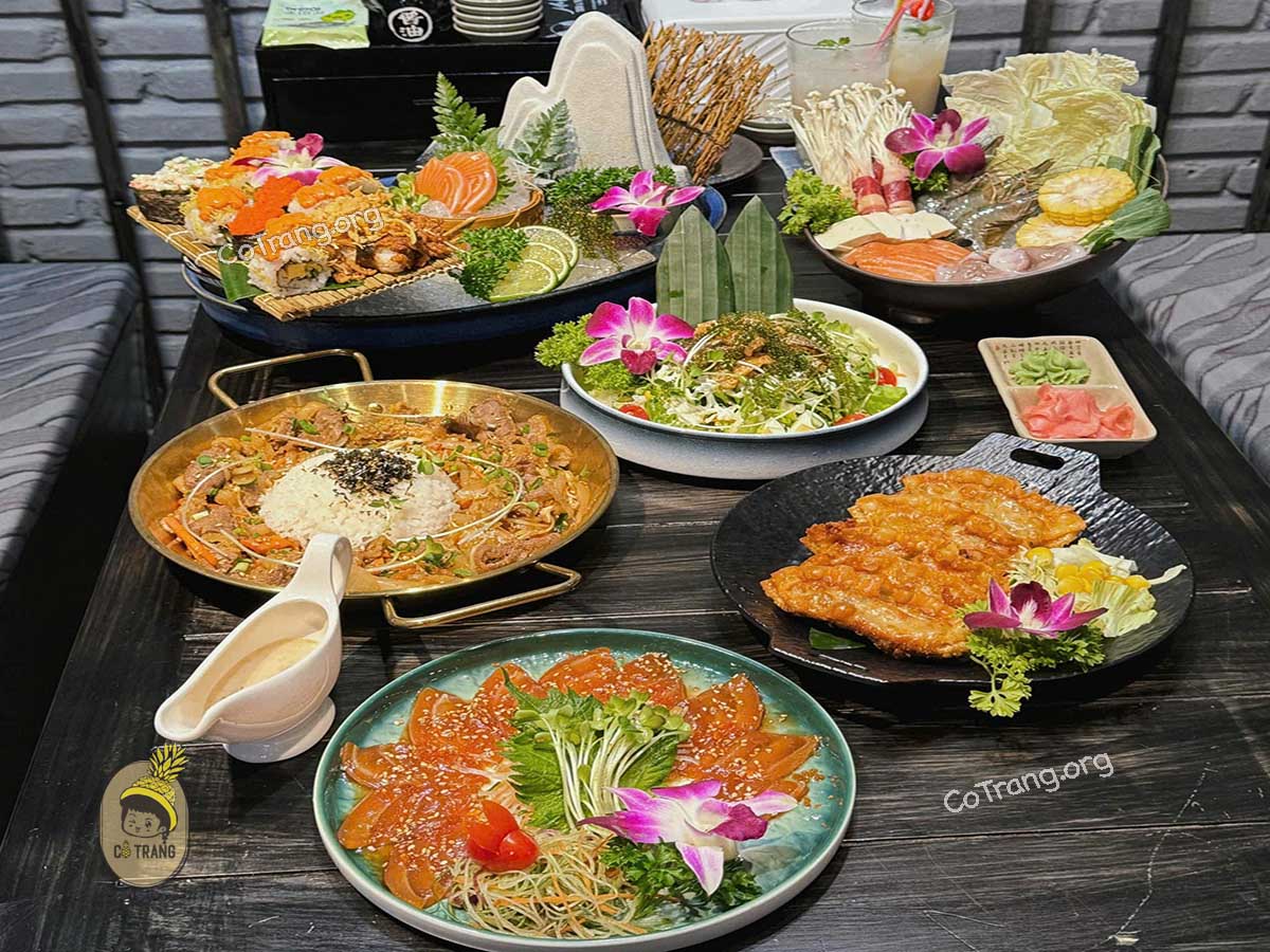 Menu thức ăn tại Mori Sushi Đà Nẵng