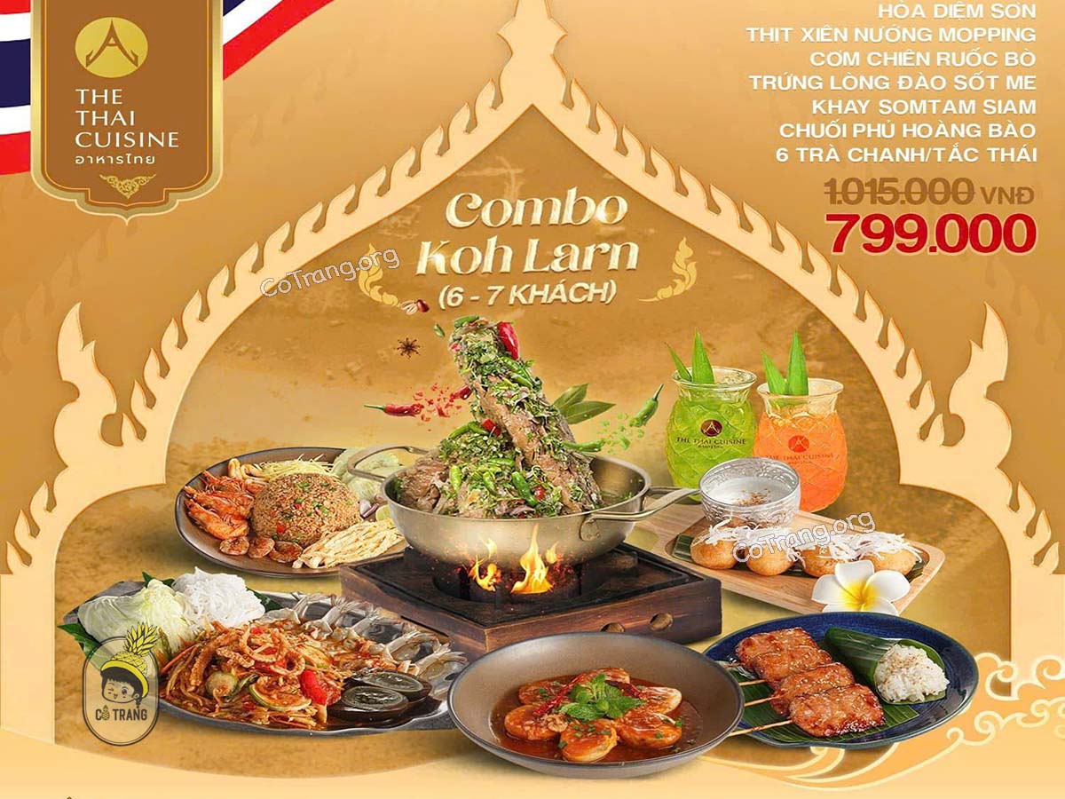 Menu thức ăn tại The Thai Cushine Quảng Ngãi