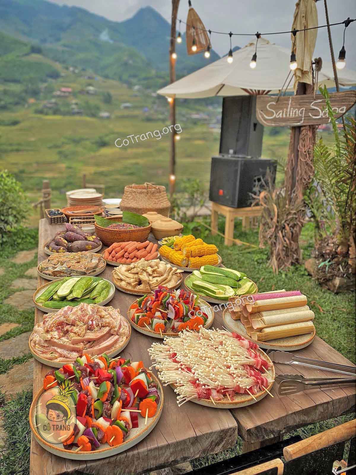 Menu thức ăn tại Sailing Sapa