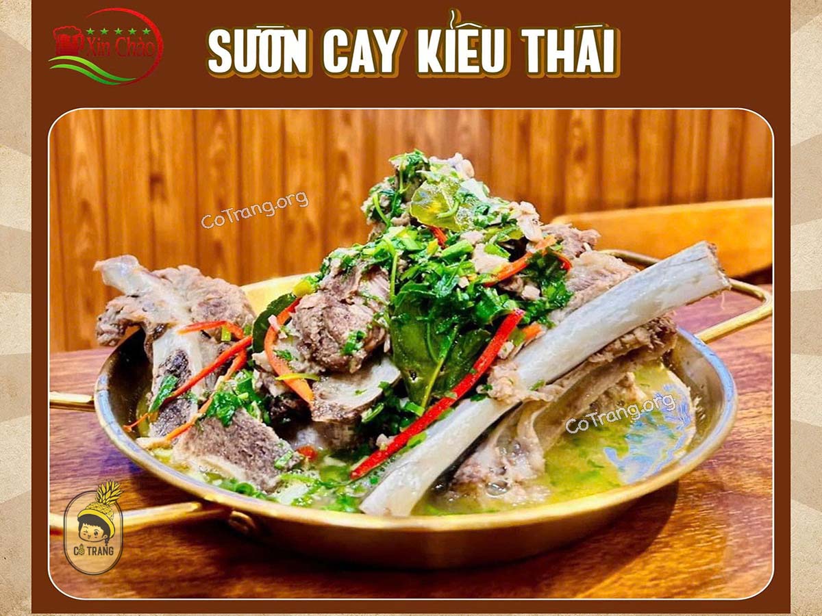 Menu tại Xin Chào Huế