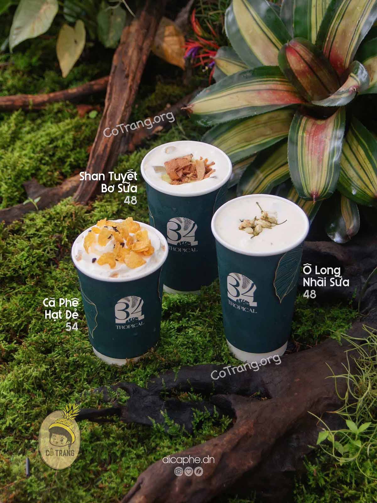 Menu thức uống tại 34 Tropical Đà Nẵng