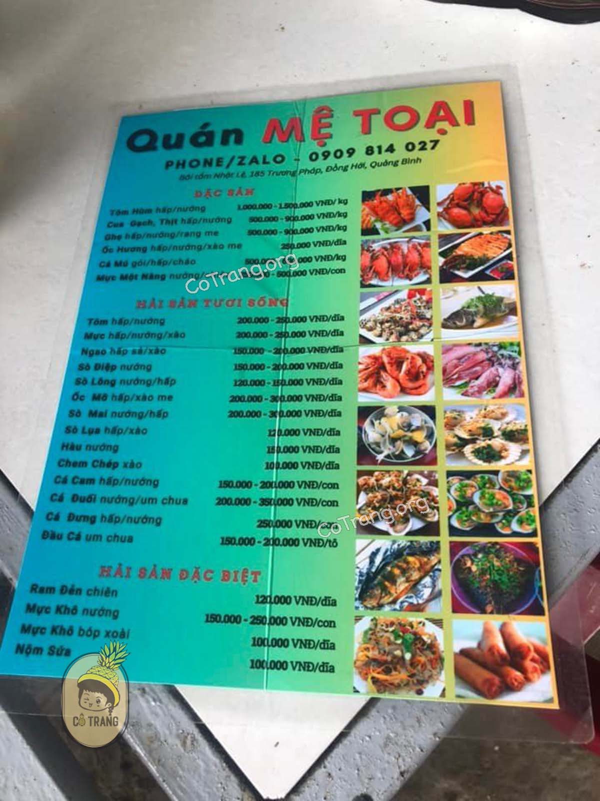 Hải Sản Mệ Toại - 180 Trương Pháp, Đồng Hới, Quảng Trị (Quảng Bình cũ)