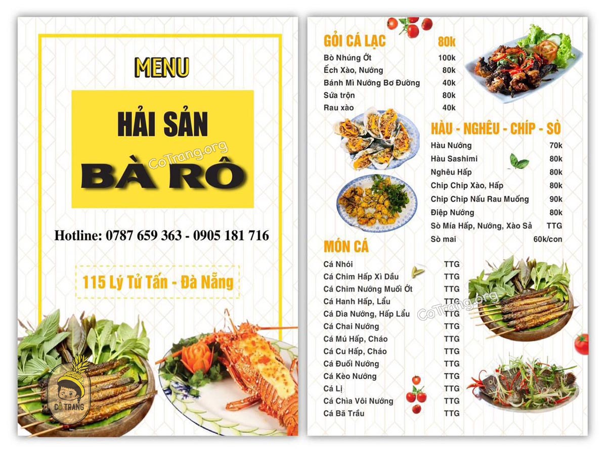 Không gian thực tế tại Hải Sản Bà Rô Đà Nẵng