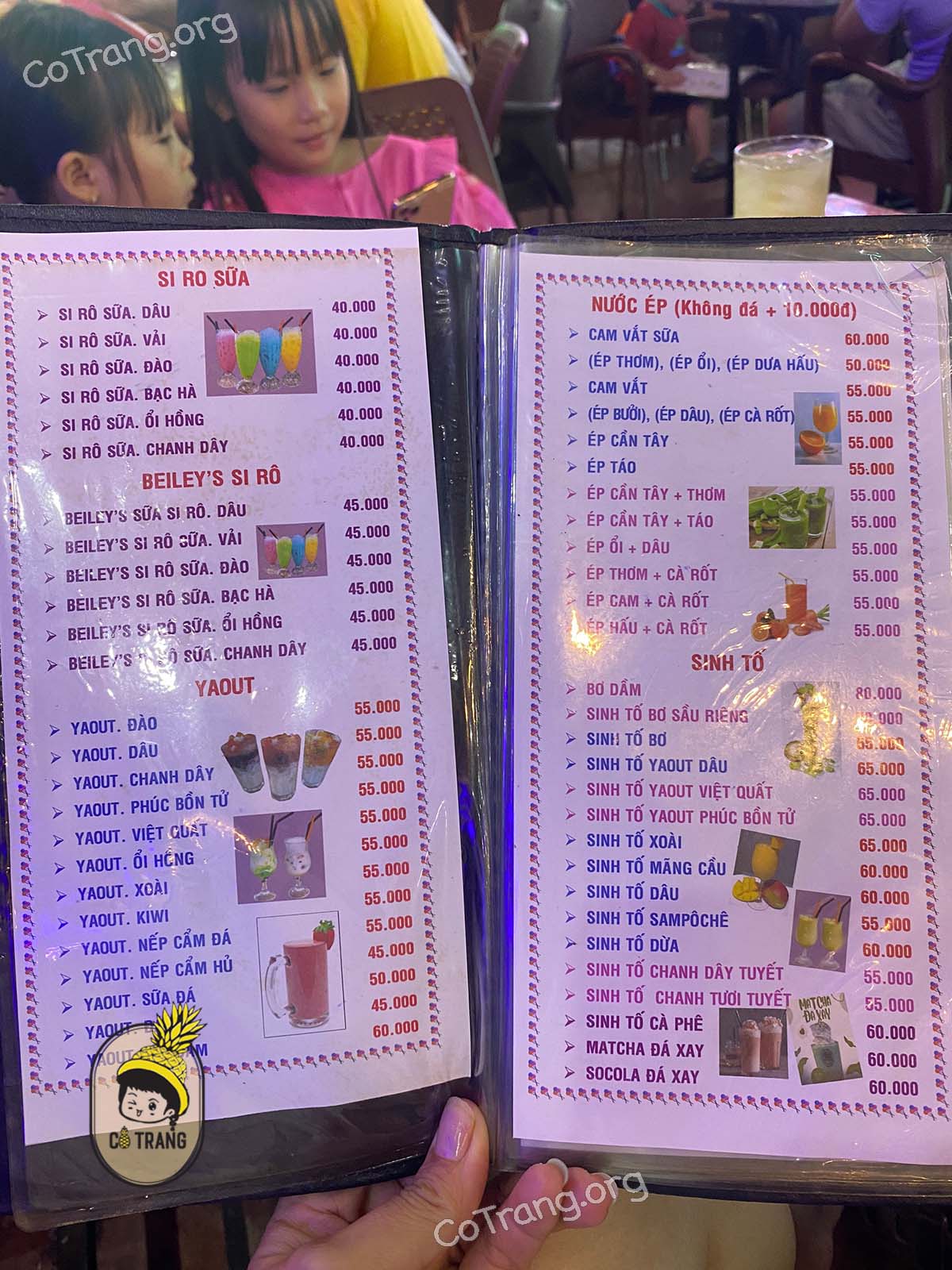 Menu và Món Ăn tại Cafe 360 - Vũng Tàu