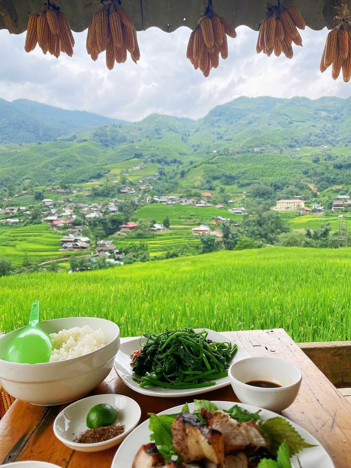 Không gian thực tế tại Chi Pâu Coffee & Homestay Sapa