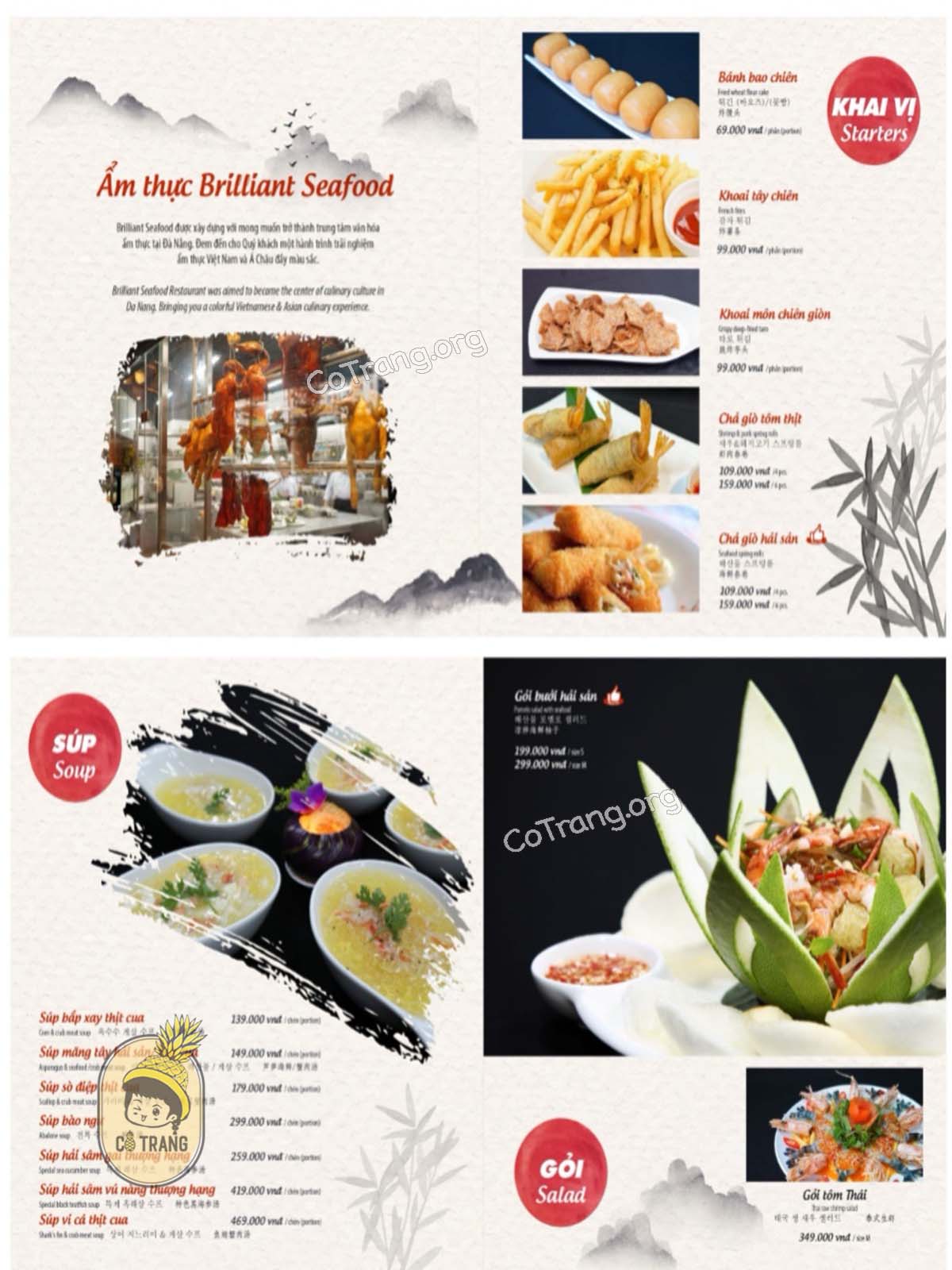 Menh thức ăn tại brilliant seafood