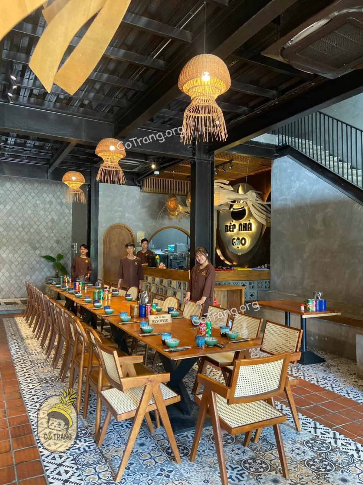Không gian thực tế tại Bếp Mộc Quảng Ngãi