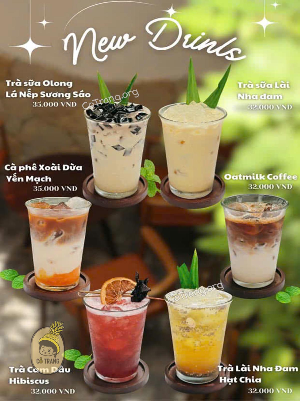 Menu đồ uống tại Tiệm Cà Phê Mình Quảng Ngãi