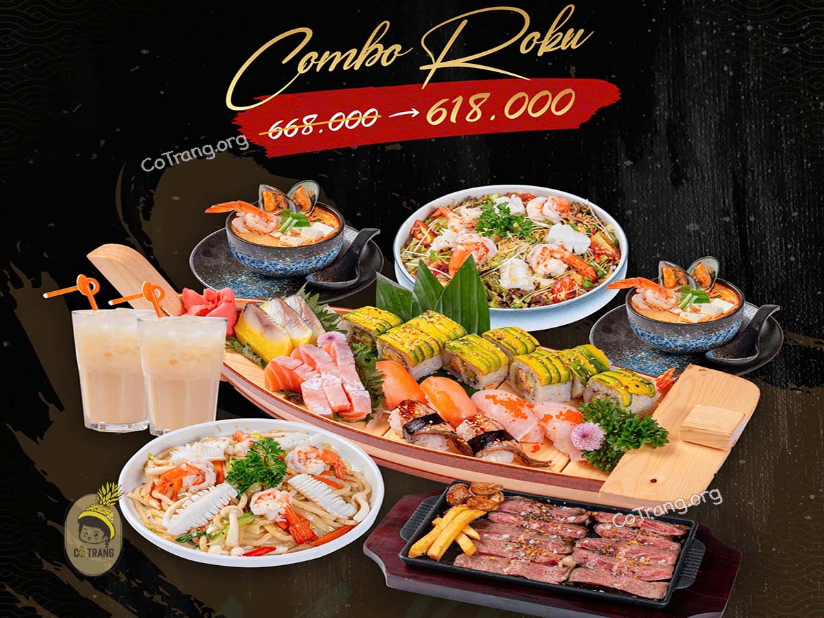 Menu thức ăn tại Mori Sushi Đà Nẵng