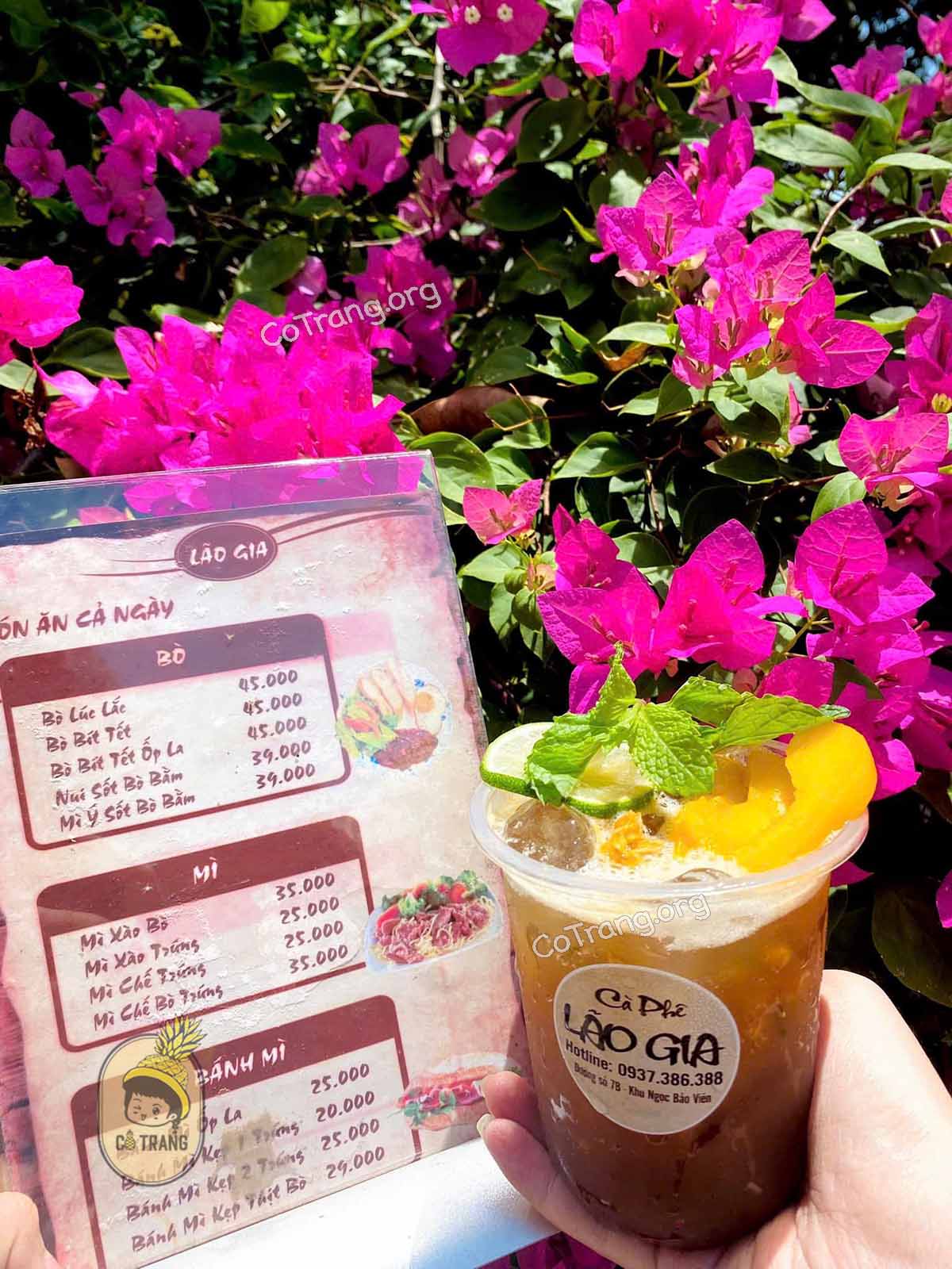 Menu tại Cafe Lão Gia Quảng Ngãi 