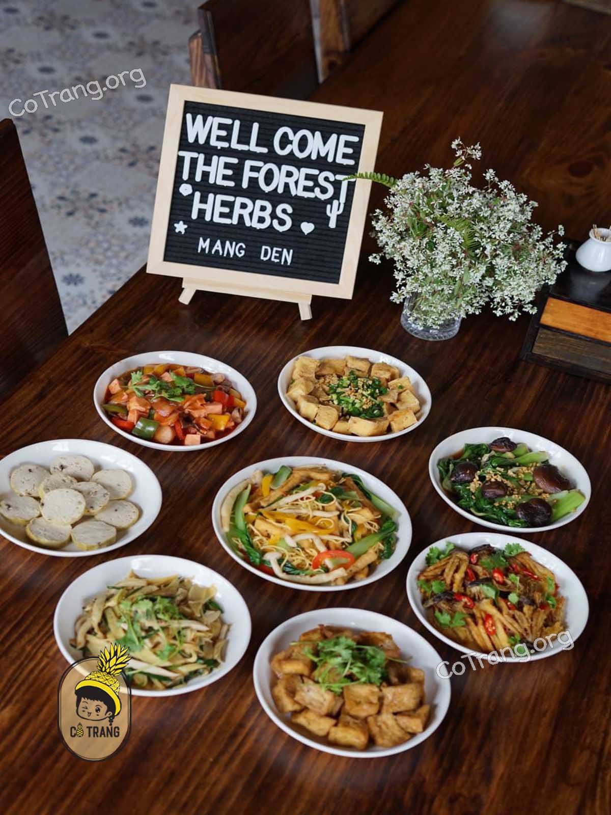 Menu tại The Forest Herbs Măng Đen
