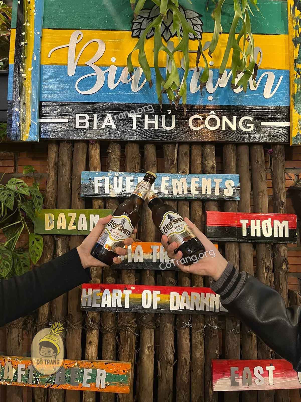 Menu tại Bia Trịnh Đà Nẵng