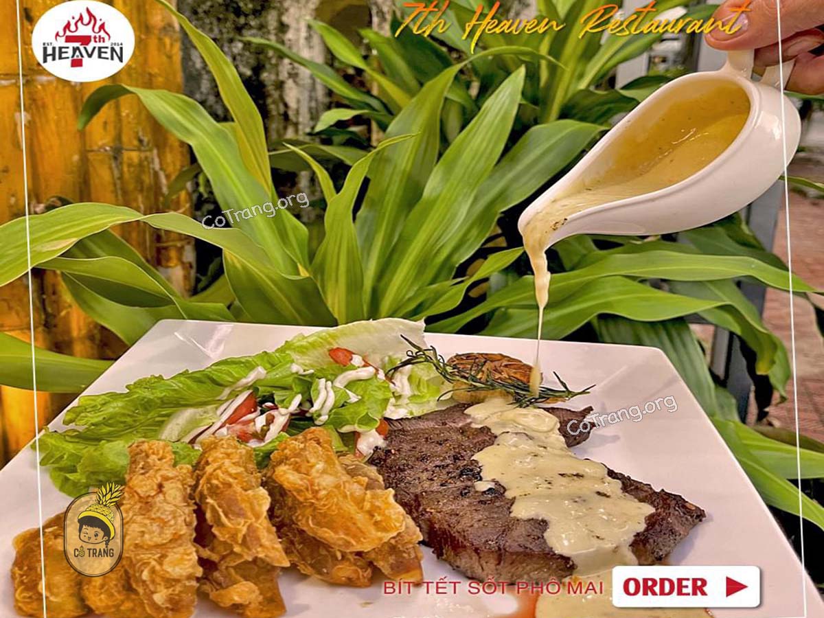 Menh thức ăn tại 7th Heaven Restaurant Đồng Hới Quảng Bình