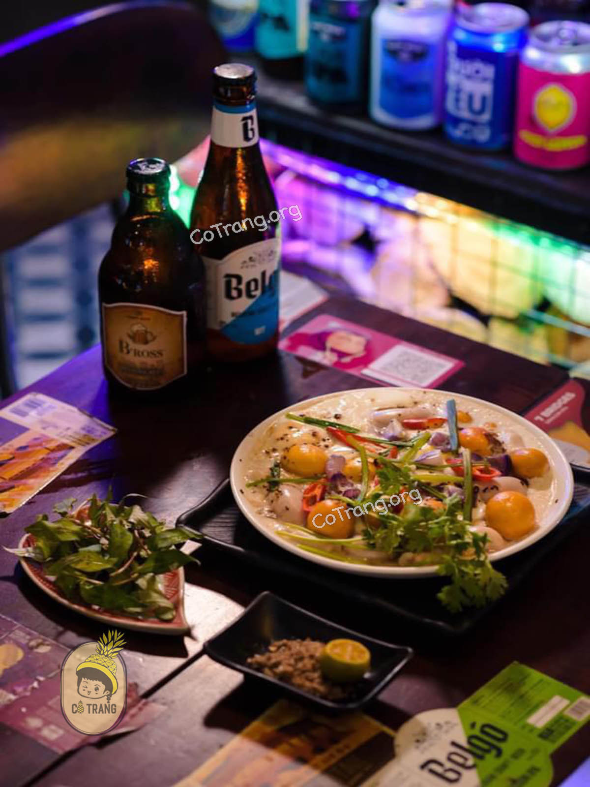 Menu tại Bia Trịnh Đà Nẵng