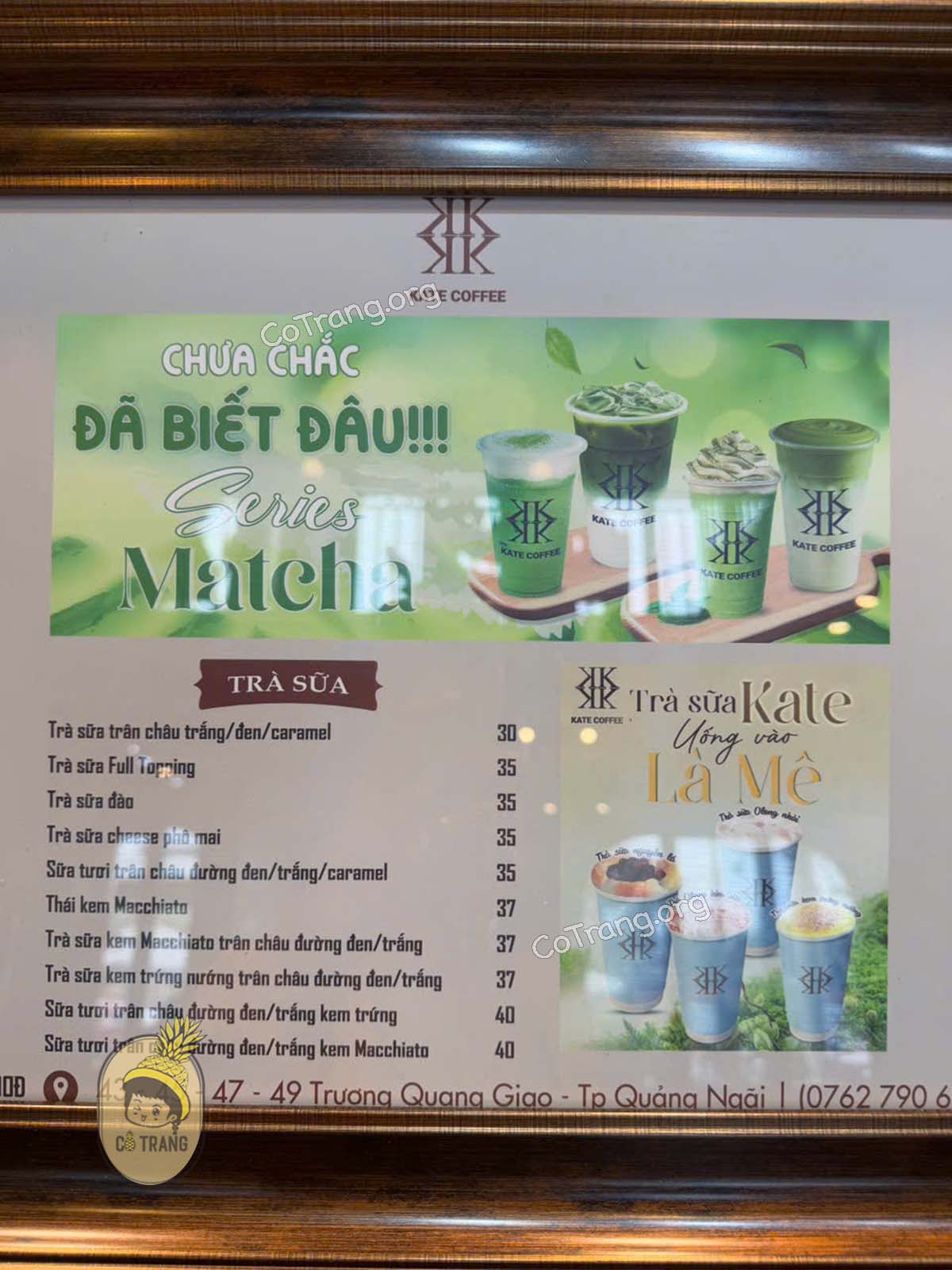 Không gian thực tế tại Kate Coffe Quảng Ngãi
