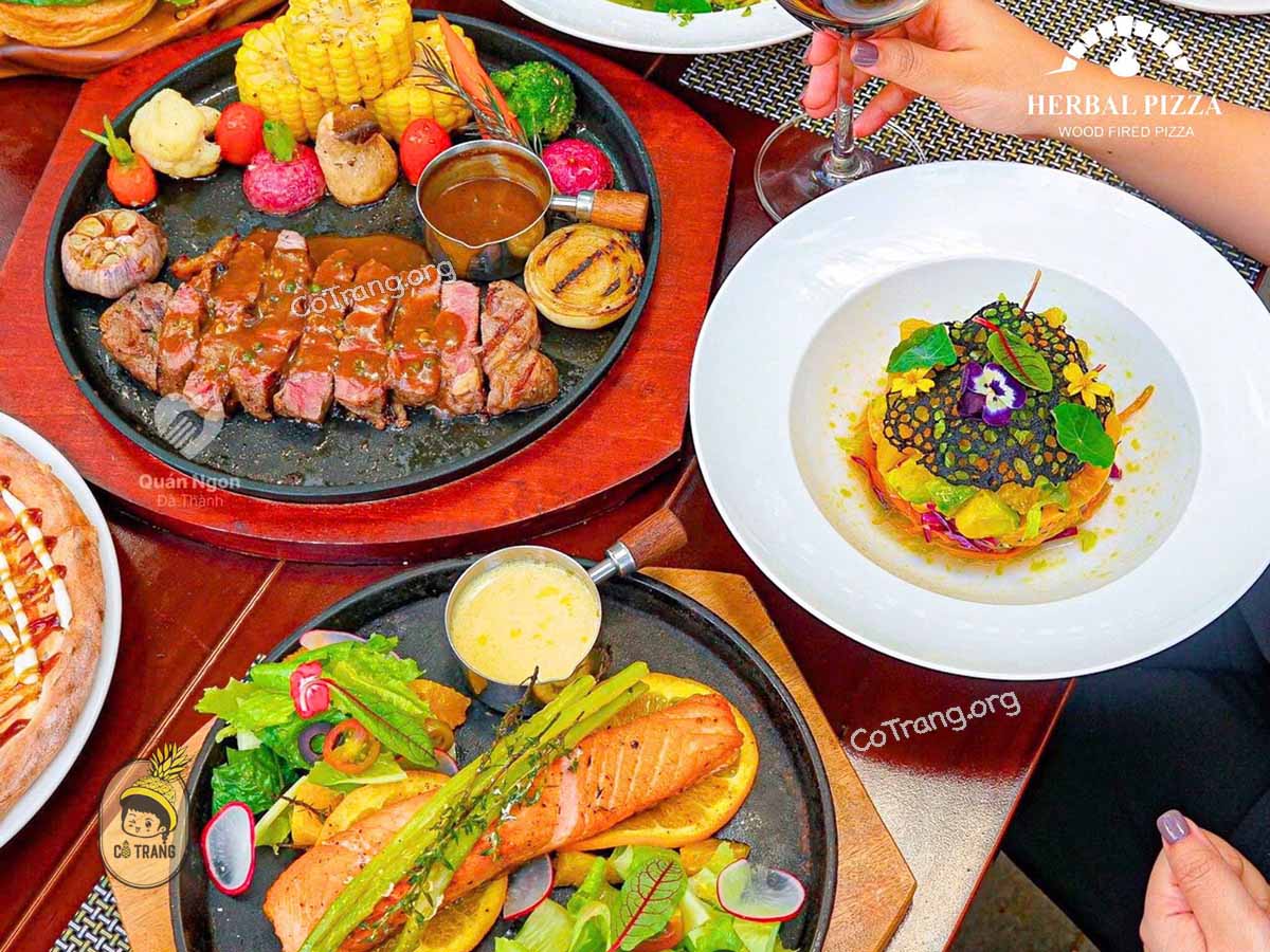 Menu thức ăn tại Herbal Pizza and Steak Đà Nẵng