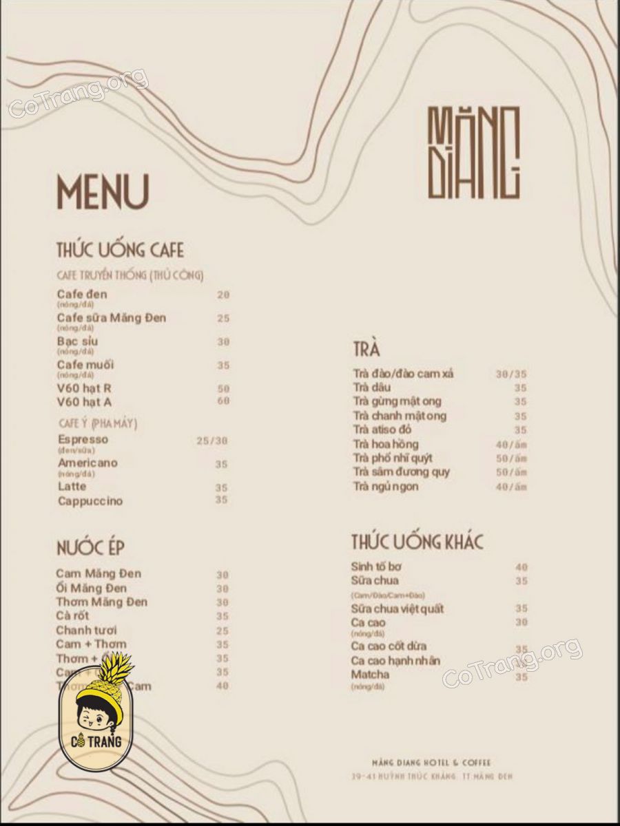 Măng Diang Coffee - 39 Huỳnh Thúc Kháng