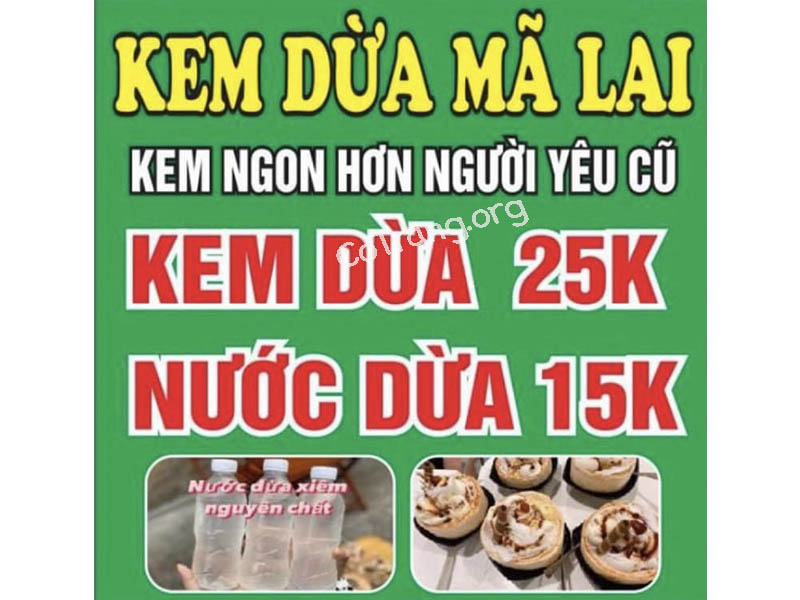 kem dừa mã lai đà nẵng