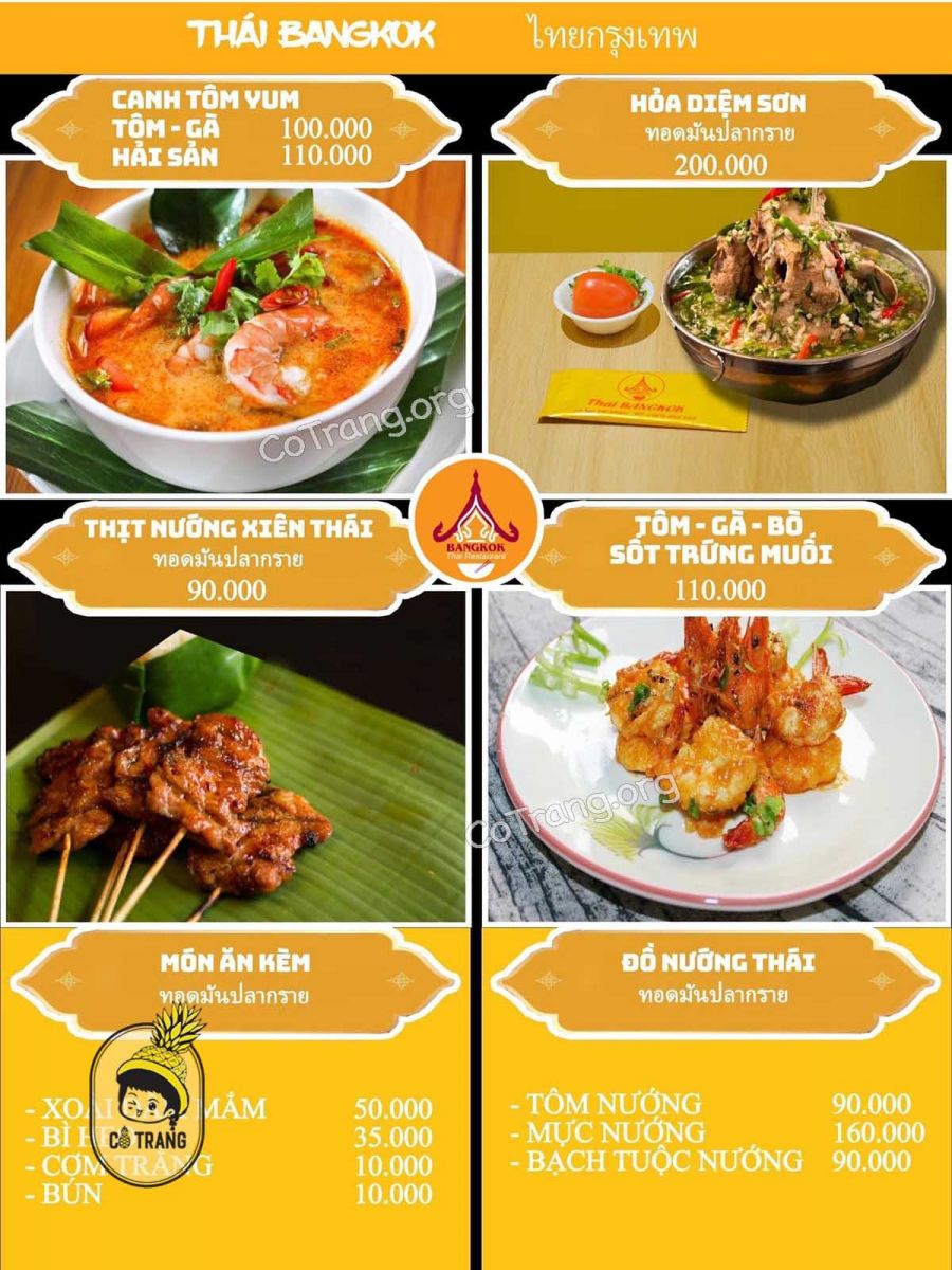 menu Thai Bangkok Đà Nẵng - 23 Ngô Thì Nhậm
