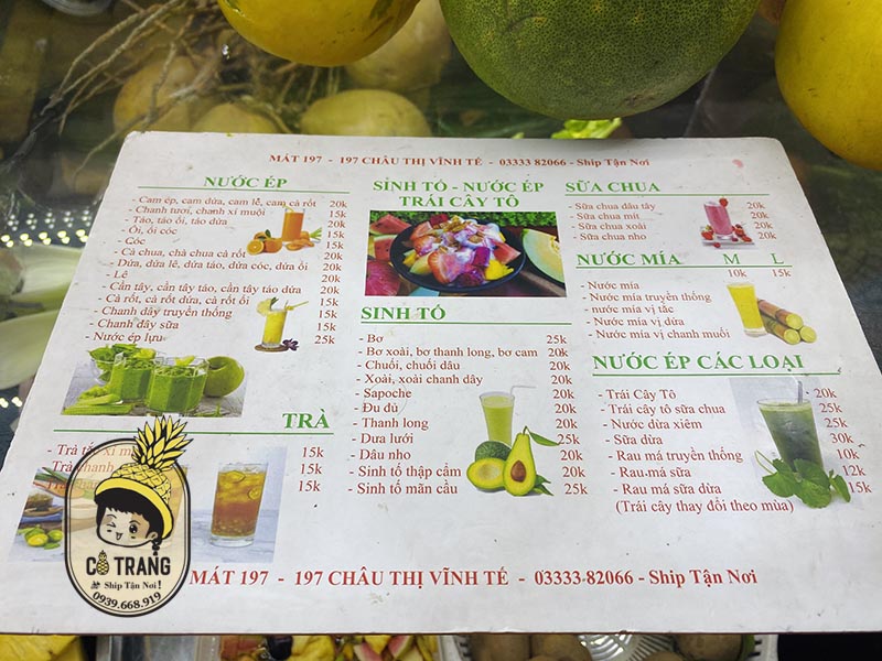 Top 8 Quán Sinh Tố, Nước Ép Trái Cây Ngon tại Ngũ Hành Sơn Đà Nẵng